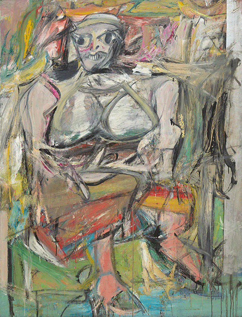 Willem de Kooning, Woman I, 1950 – 1952. Image: The Museum of Modern Art, New York/Scala, Florence, Artwork: © Willem de Kooning Revocable Trust/Artists Rights Society, New York and DACS, London 2022